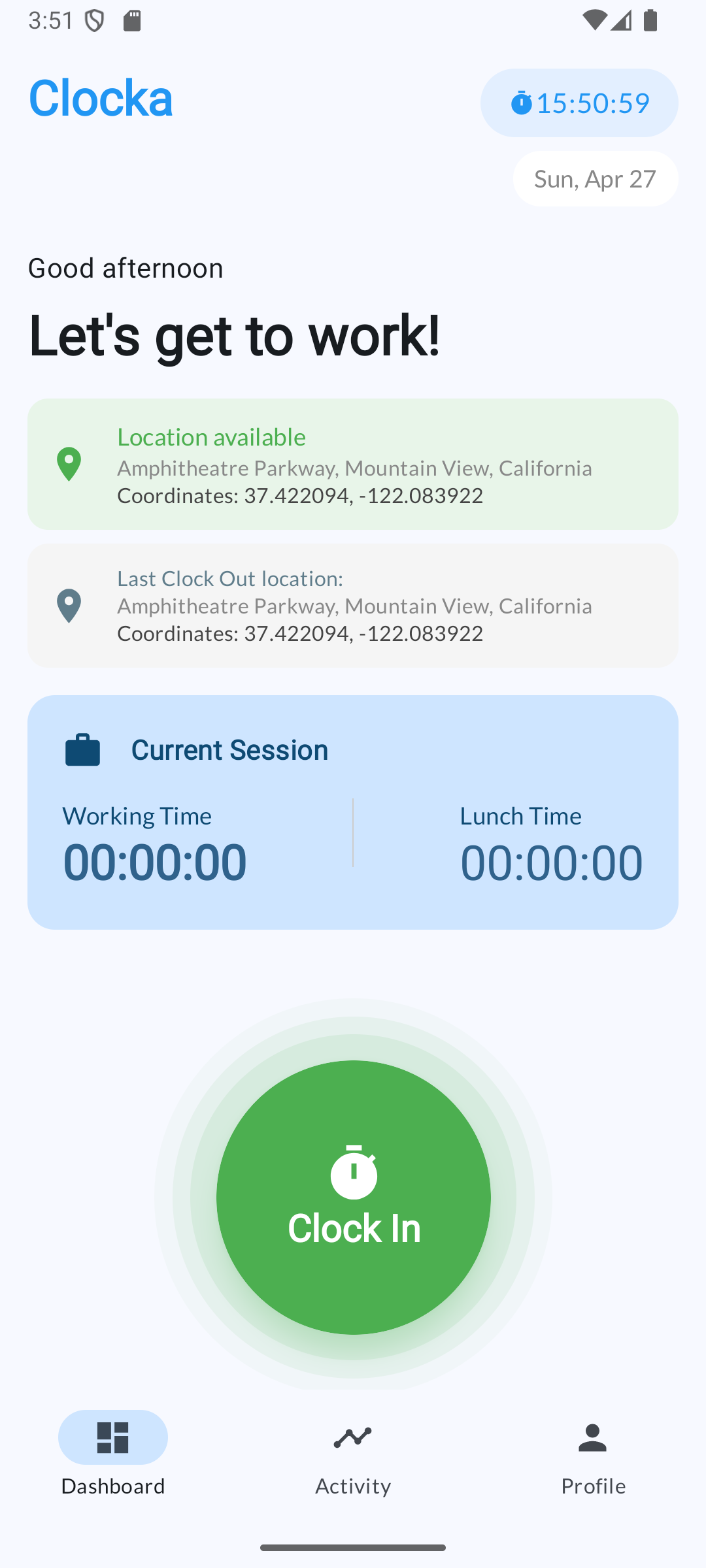 Clocka App