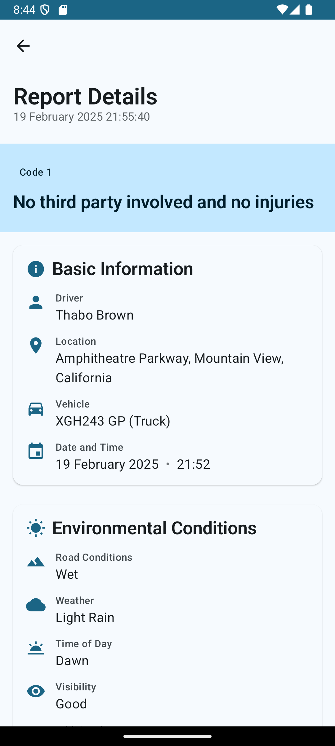 Detailed Reporting Features